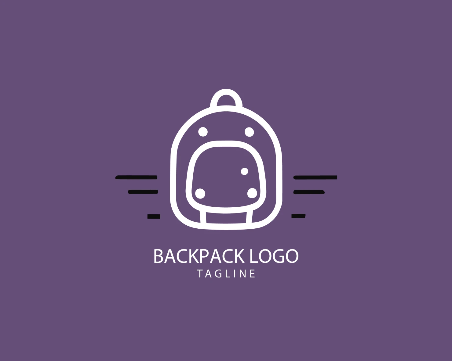 Backpack customizable logo set design #39390