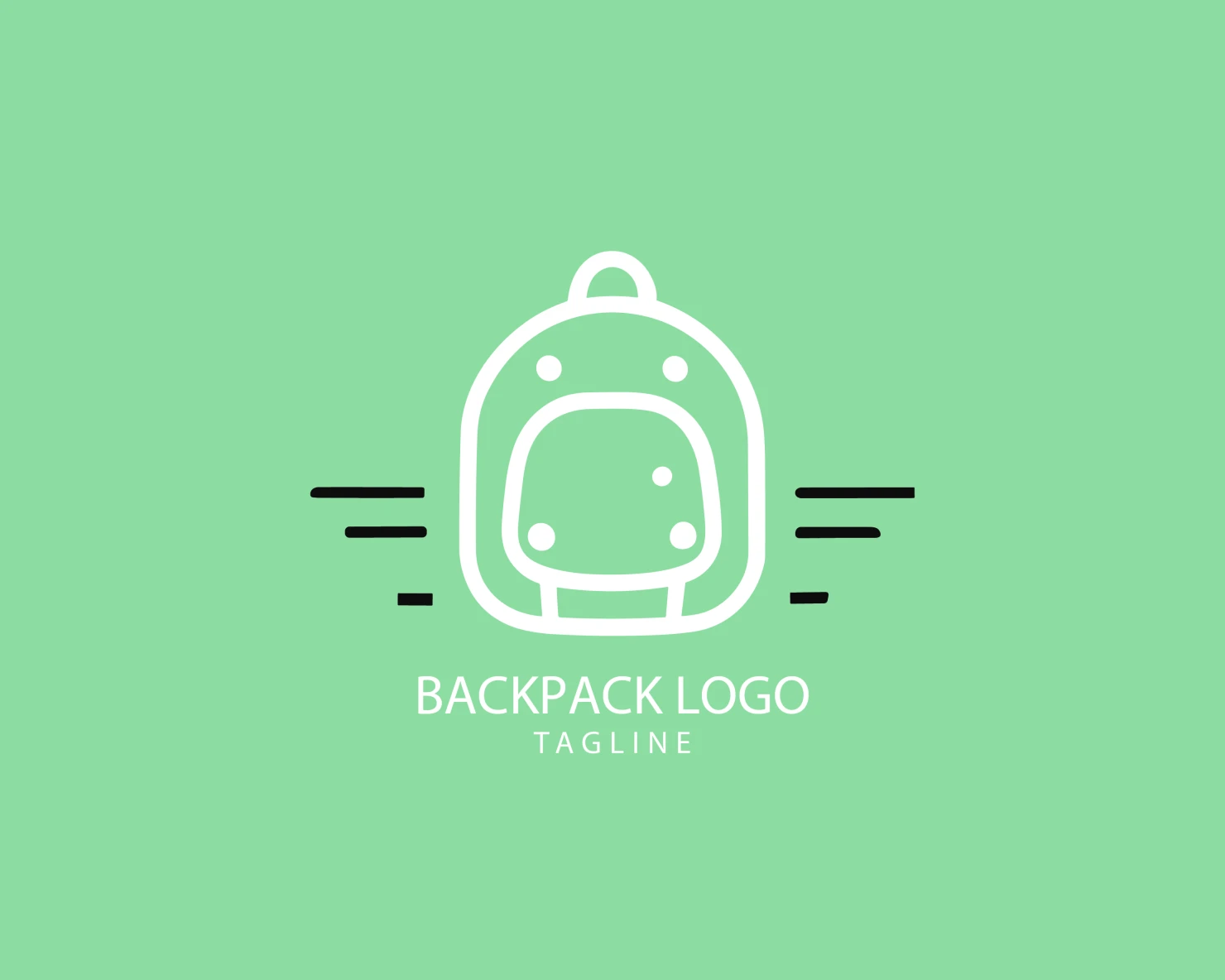 Backpack customizable logo set design #39393