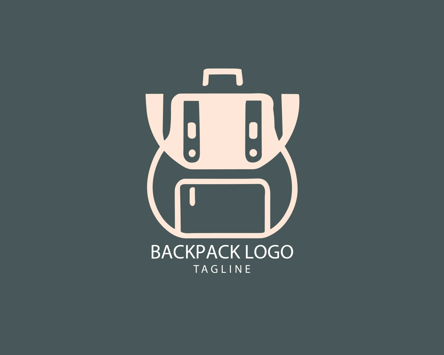 Backpack customizable logo set design #39402