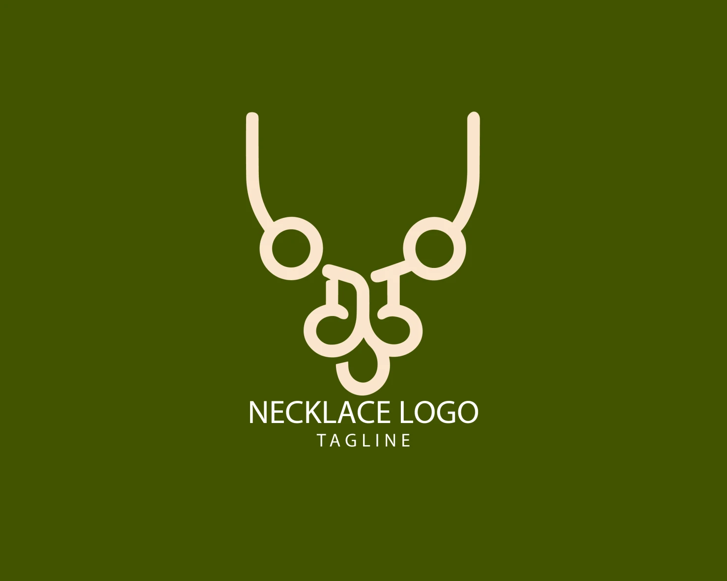 Necklace customizable logo set design #39589