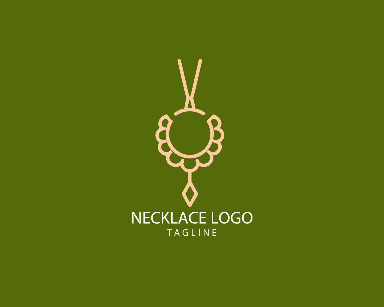 Necklace customizable logo set design #39607