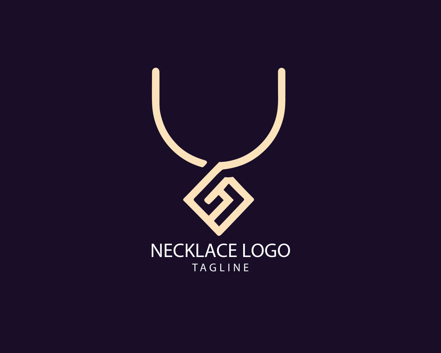 Necklace customizable logo set design #39622