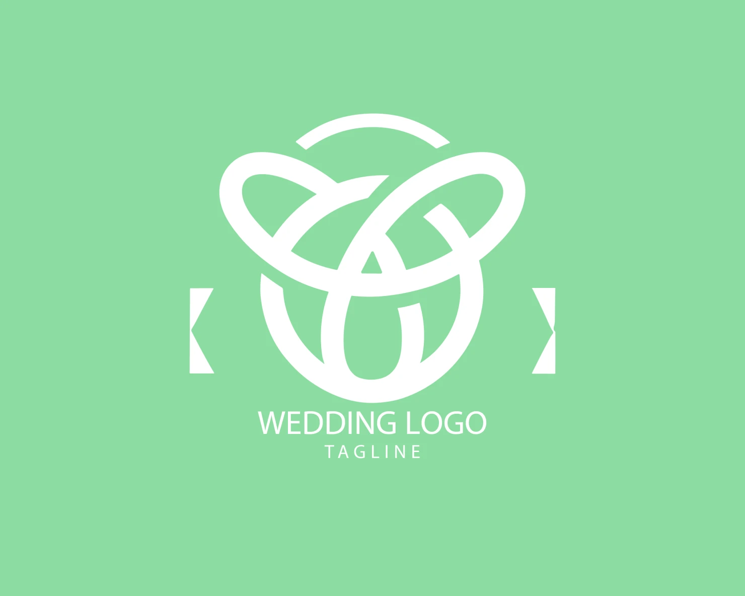 Wedding customizable logo set design #39688
