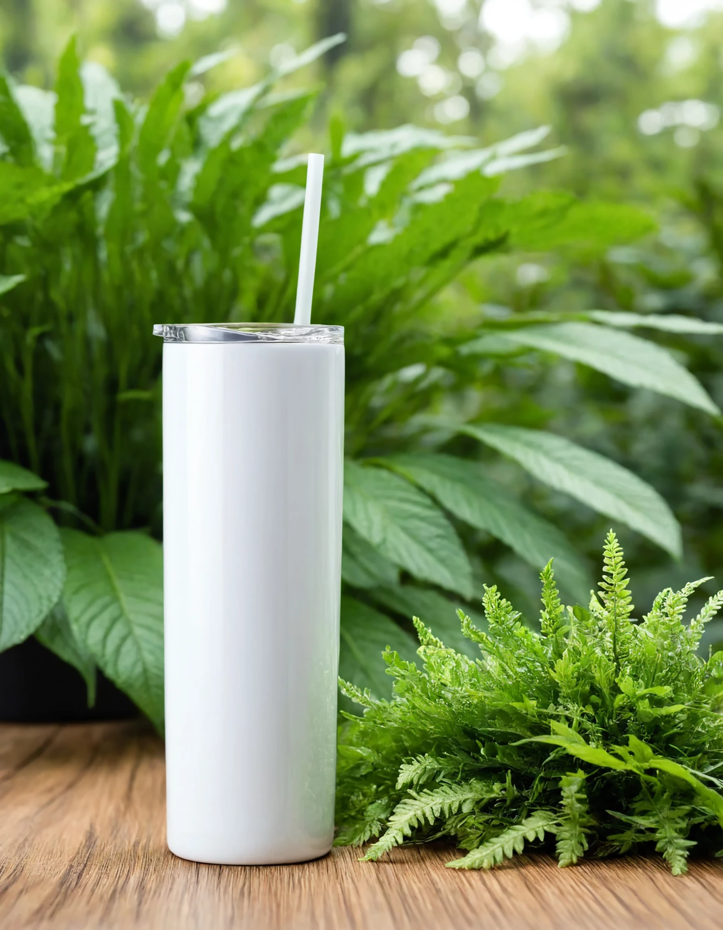 White color sublimation 20 oz skinny tumbler with straw #39839