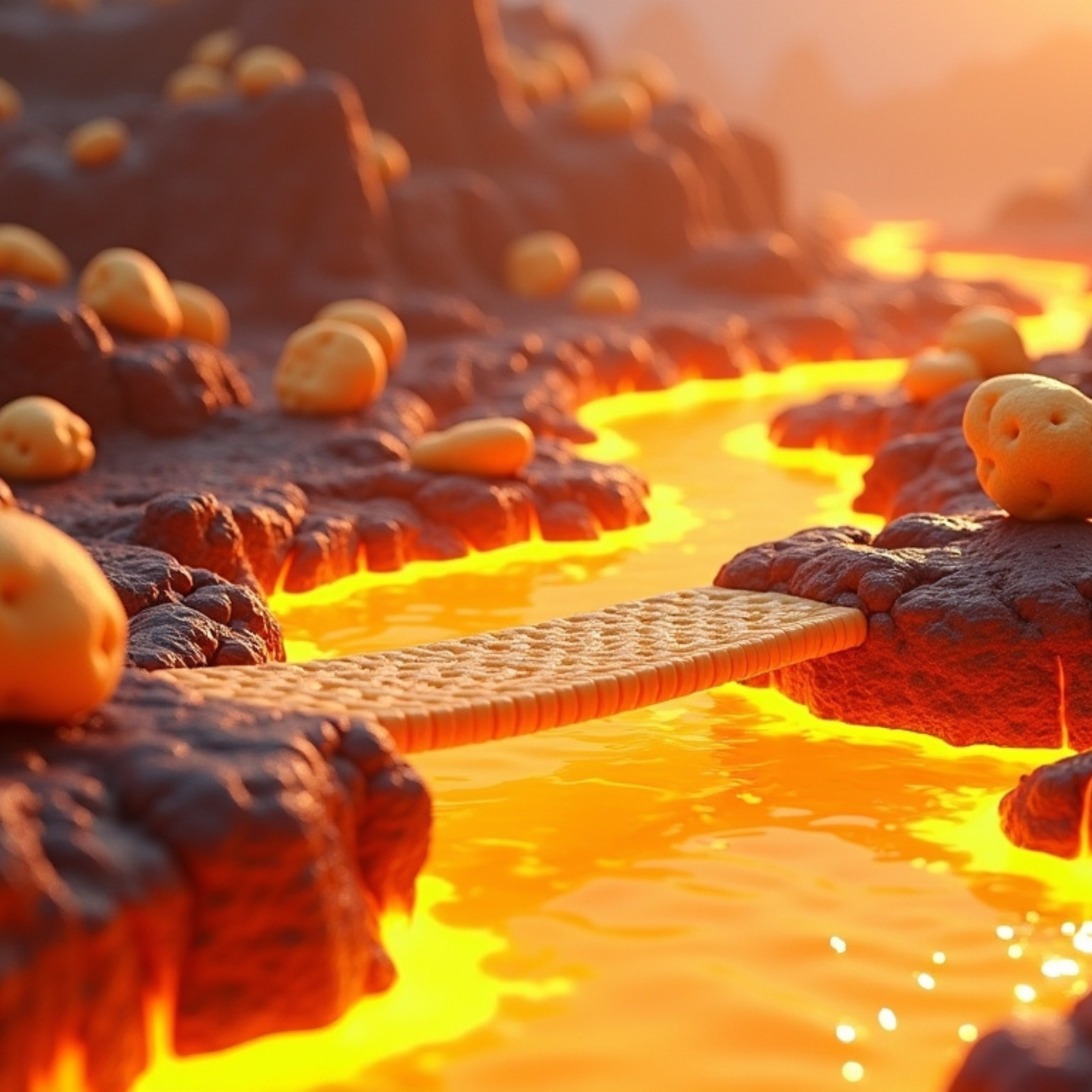 Lava river made with food #39969