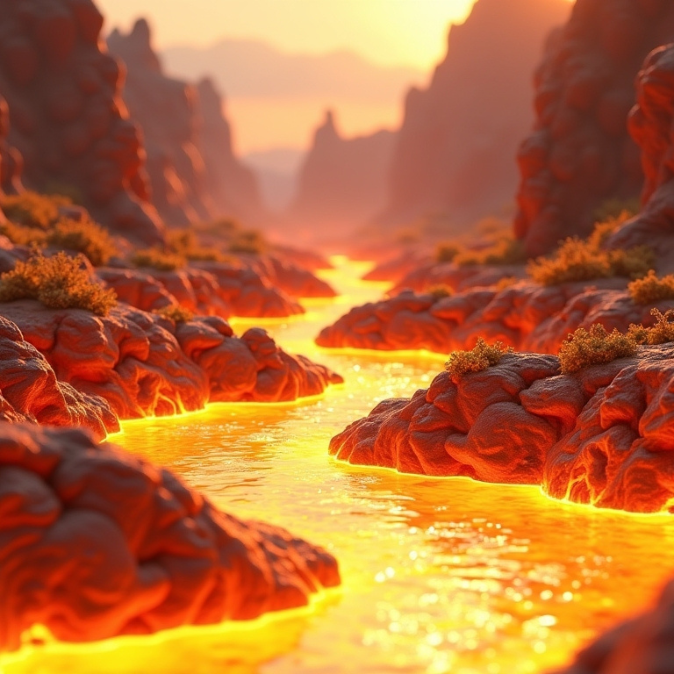 Lava river made with food #39971