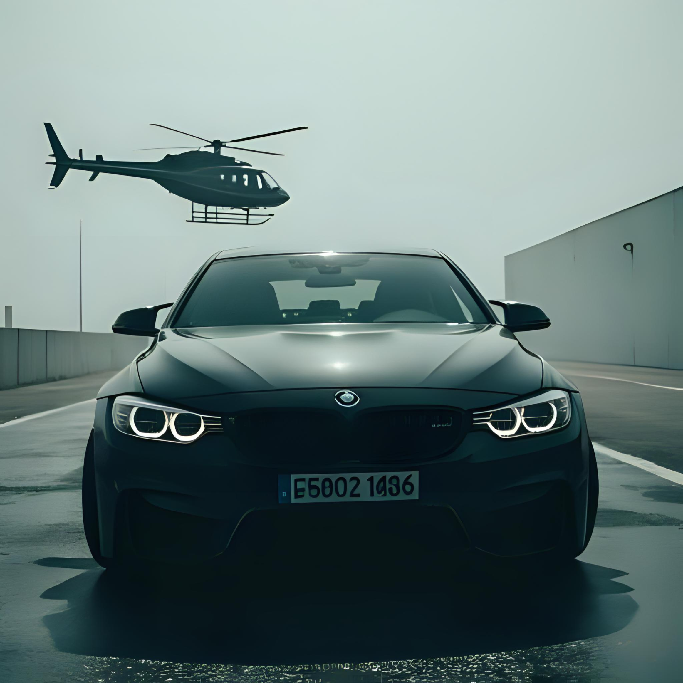 BMW M4 car with Helicopter #39976