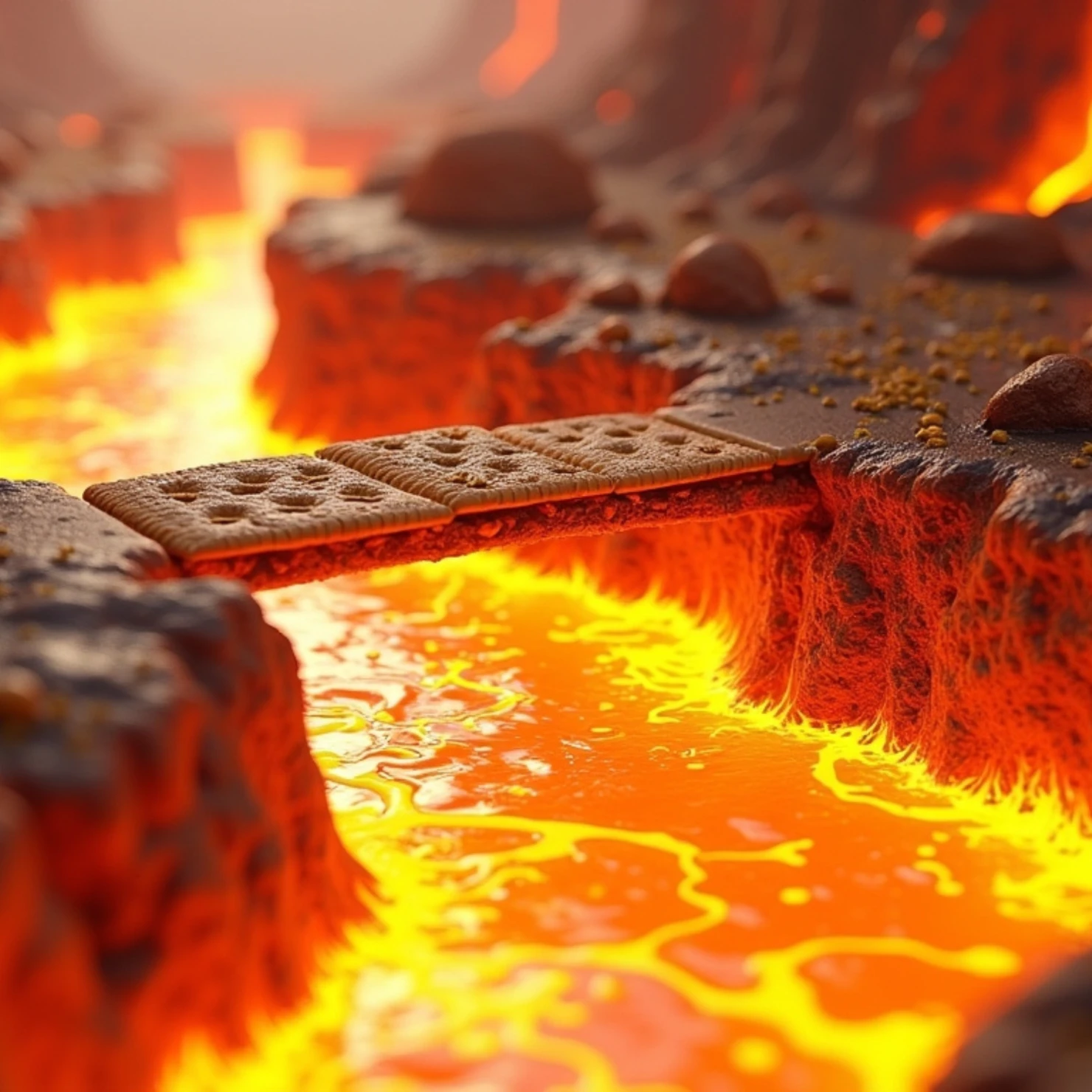 Lava river made with food #39968