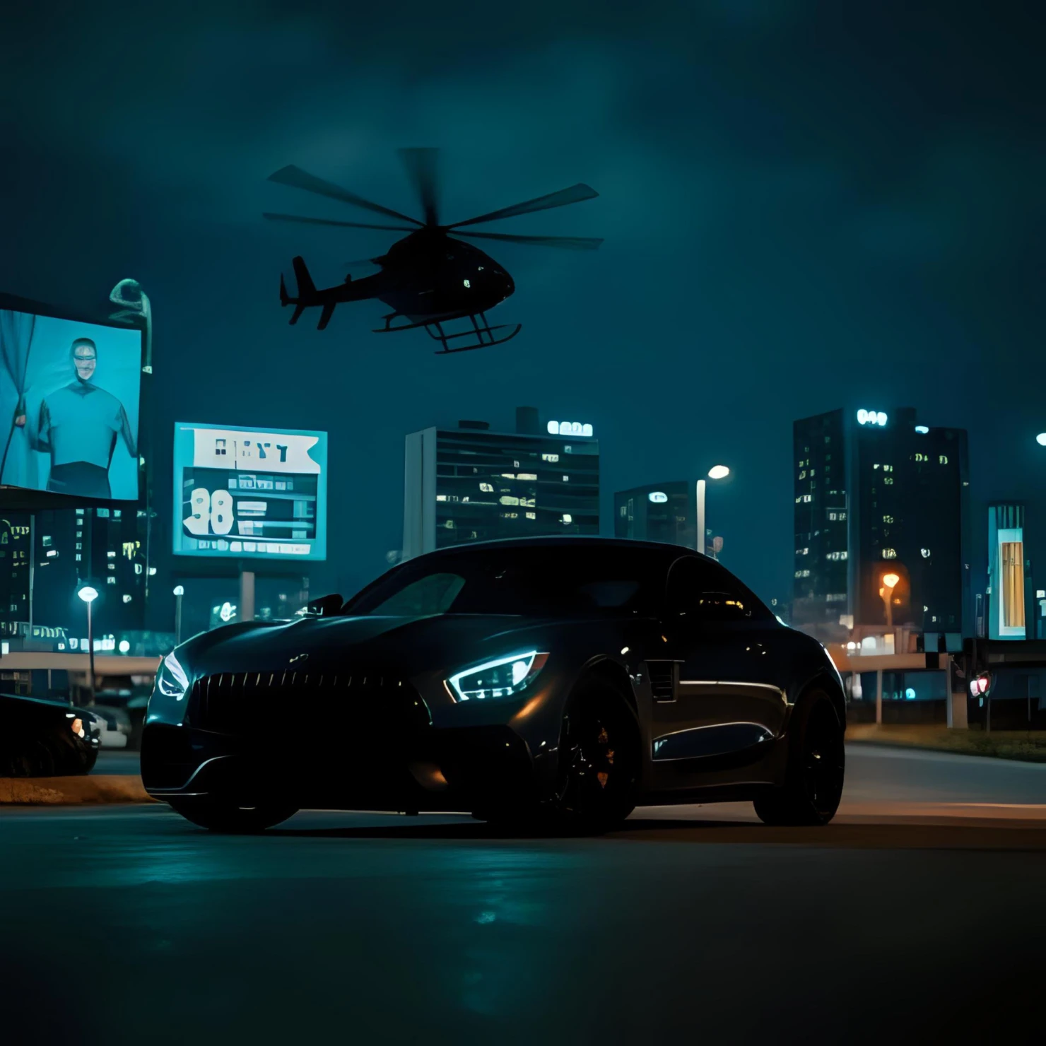 BMW M4 car with Helicopter #39978