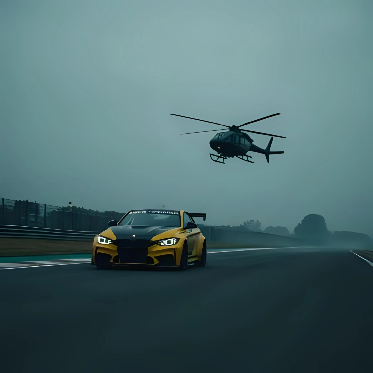 BMW M4 car with Helicopter #39979
