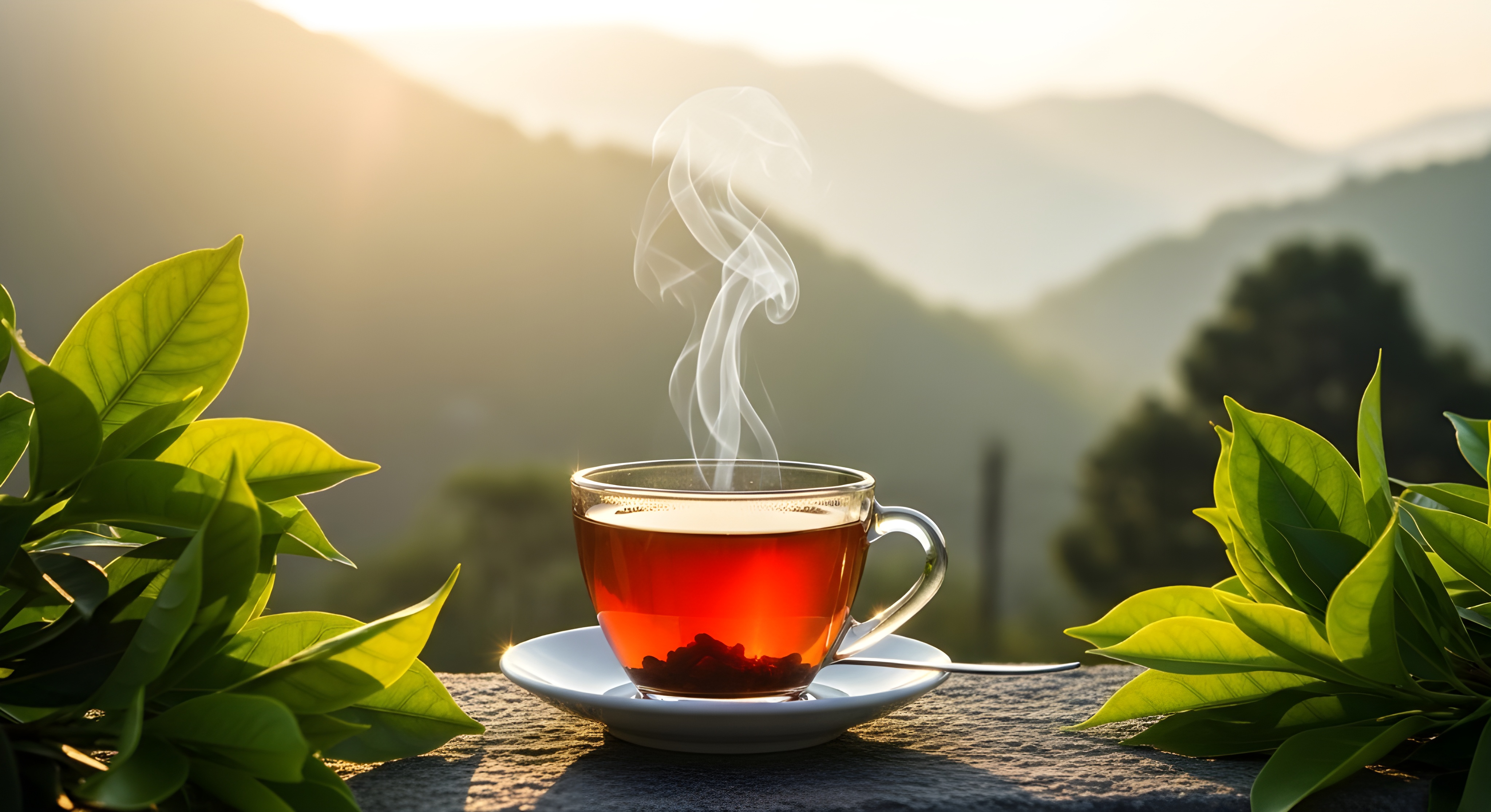 Serene Cup of Green Tea in Minimalist Setting Fresh Herbal Brew in Ceramic Mug with Natural Lighting, Perfect for Wellness, Relaxation, Healthy Living, and Tranquil Lifestyle Imagery. #40041