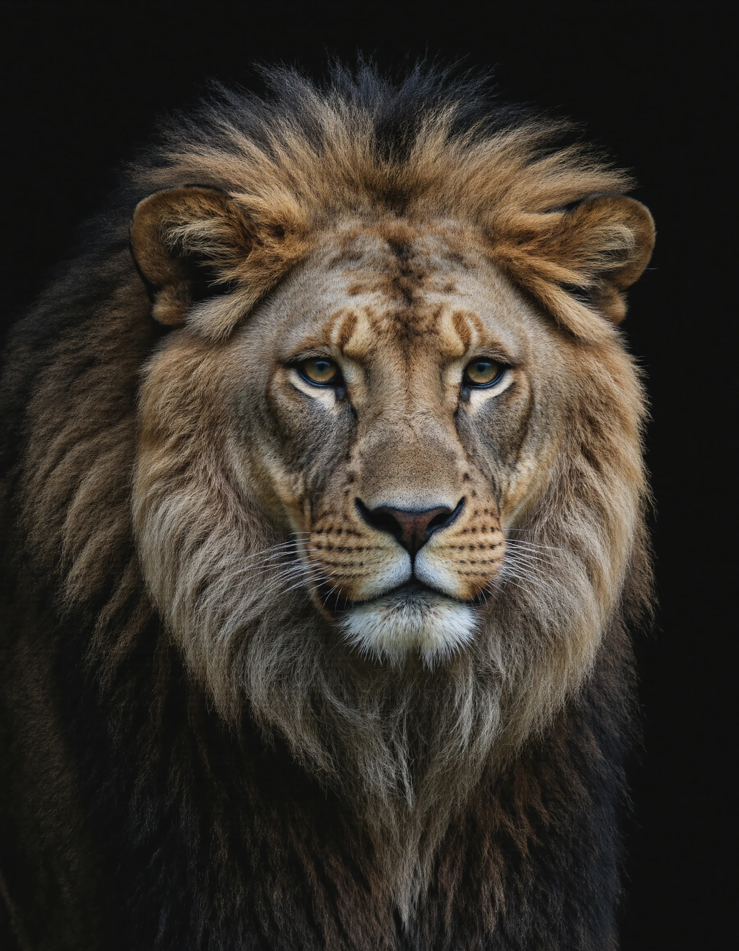 Majestic Lion Portrait Closeup View of a Male Lion's Face #40078