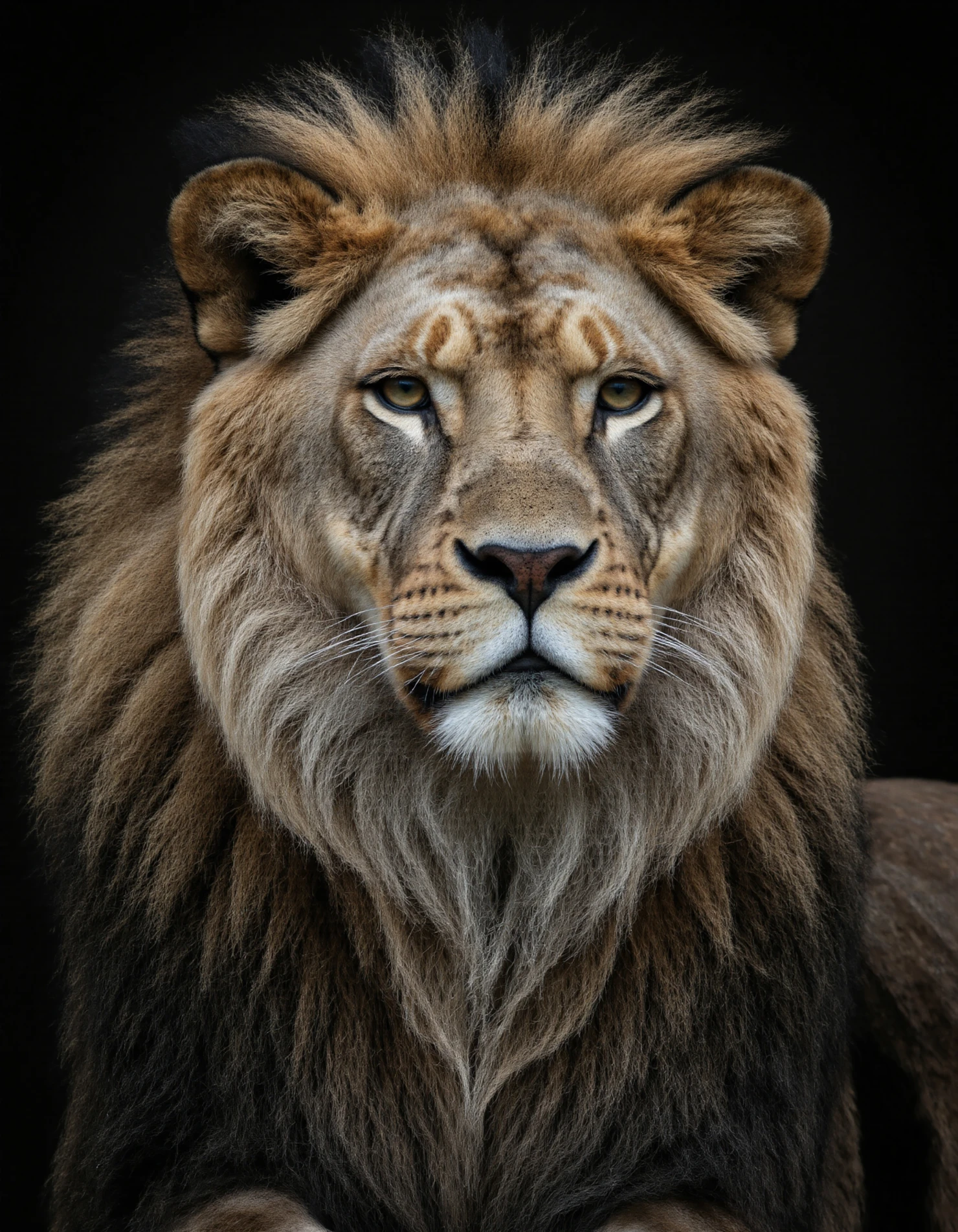Majestic Lion Portrait Closeup View of a Male Lion's Face #40079
