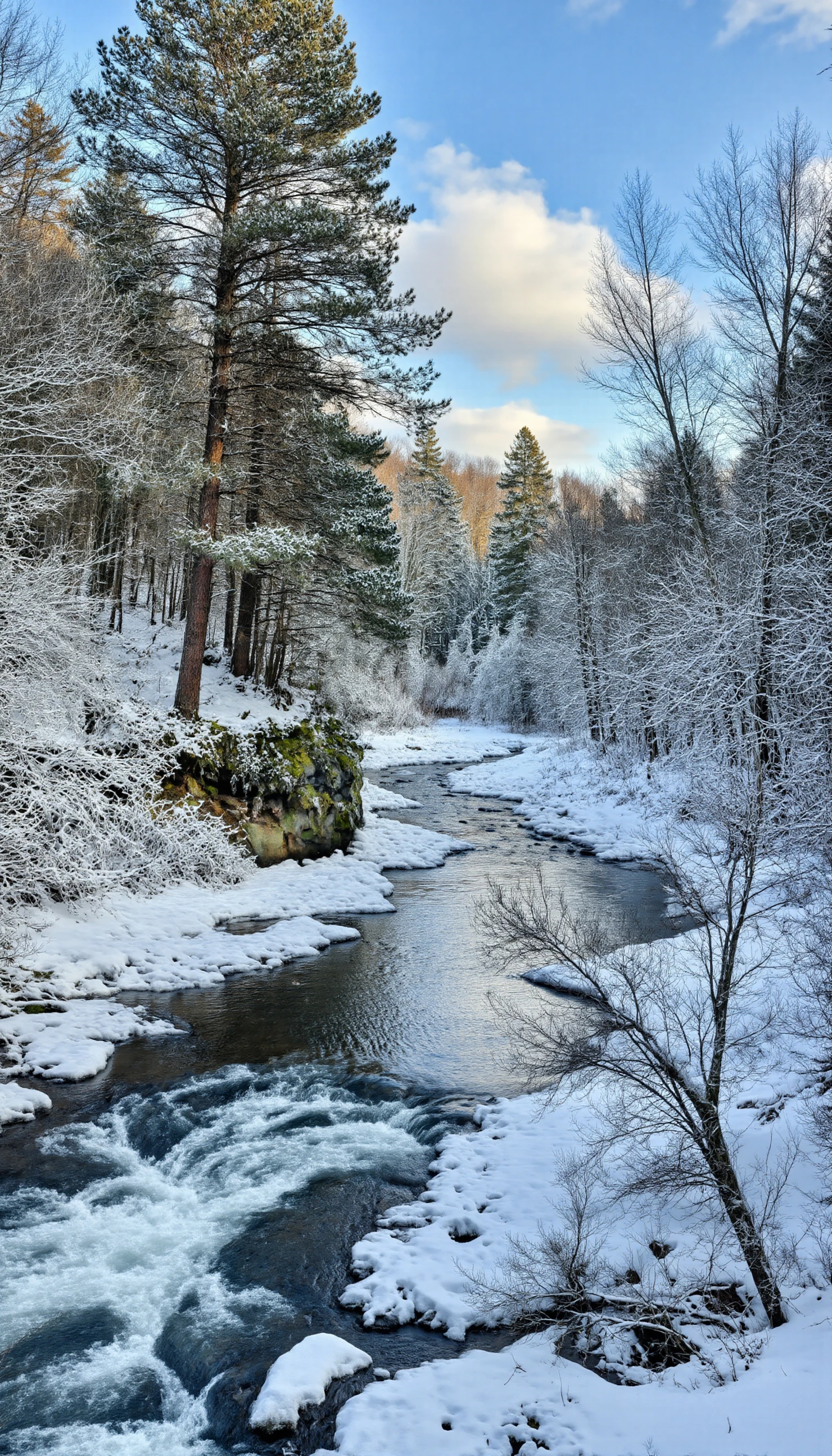 Snowy Waterfall Scene #40199
