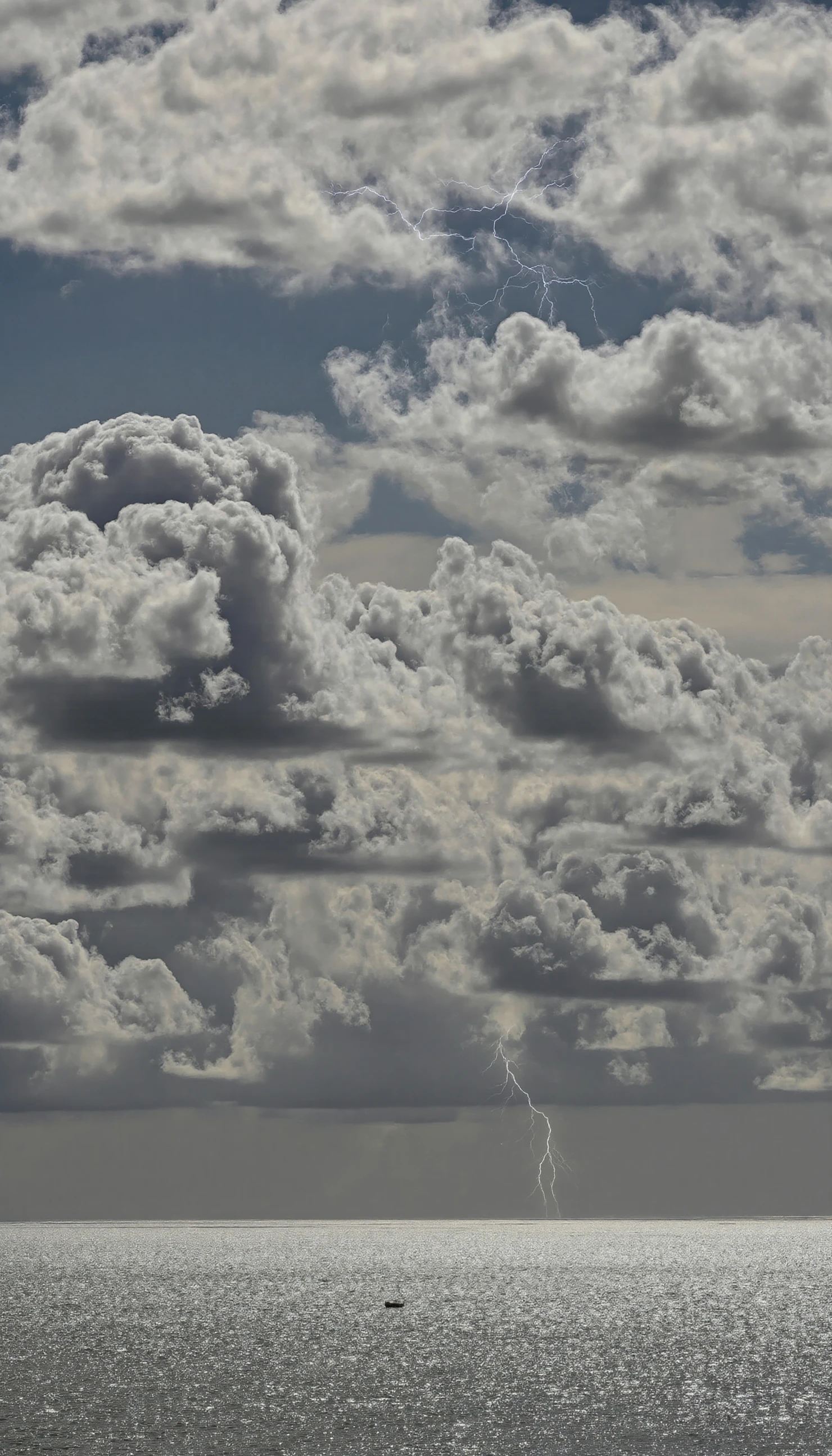 Stormy Sky Over Ocean with Lightning Strike #40208