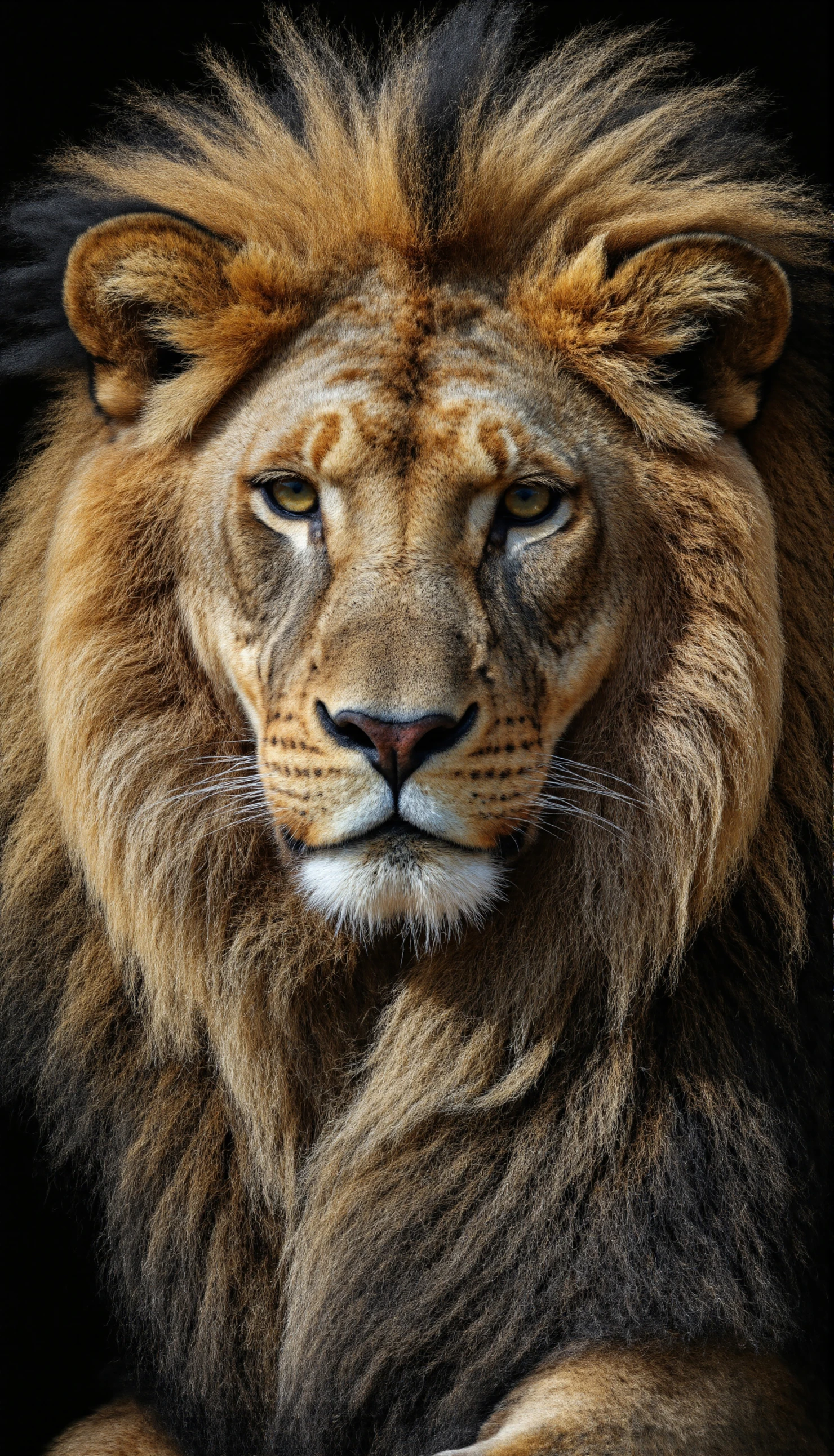 Majestic Lion Portrait A Detailed Close-Up #40285