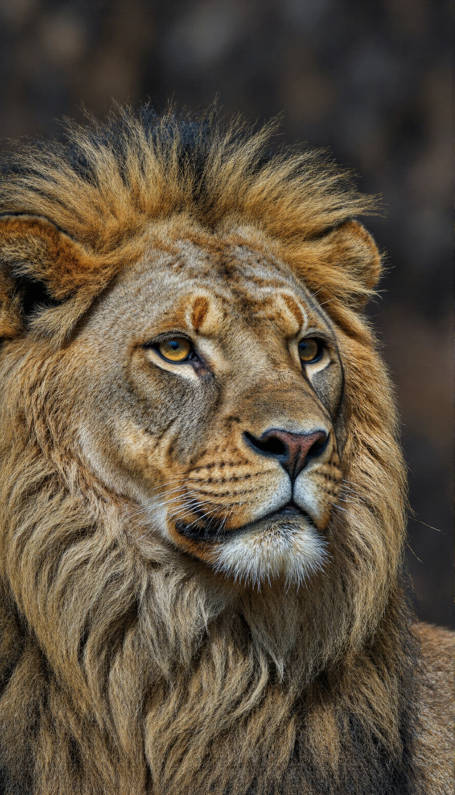 Majestic Lion's Gaze A Regal Portrait #40289