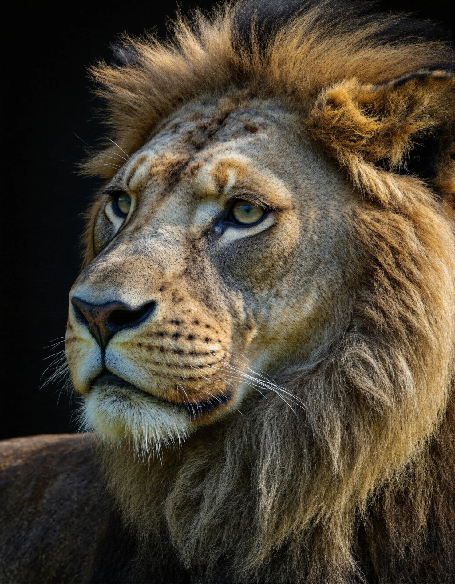 Majestic Lion's Portrait A Regal Gaze #40291