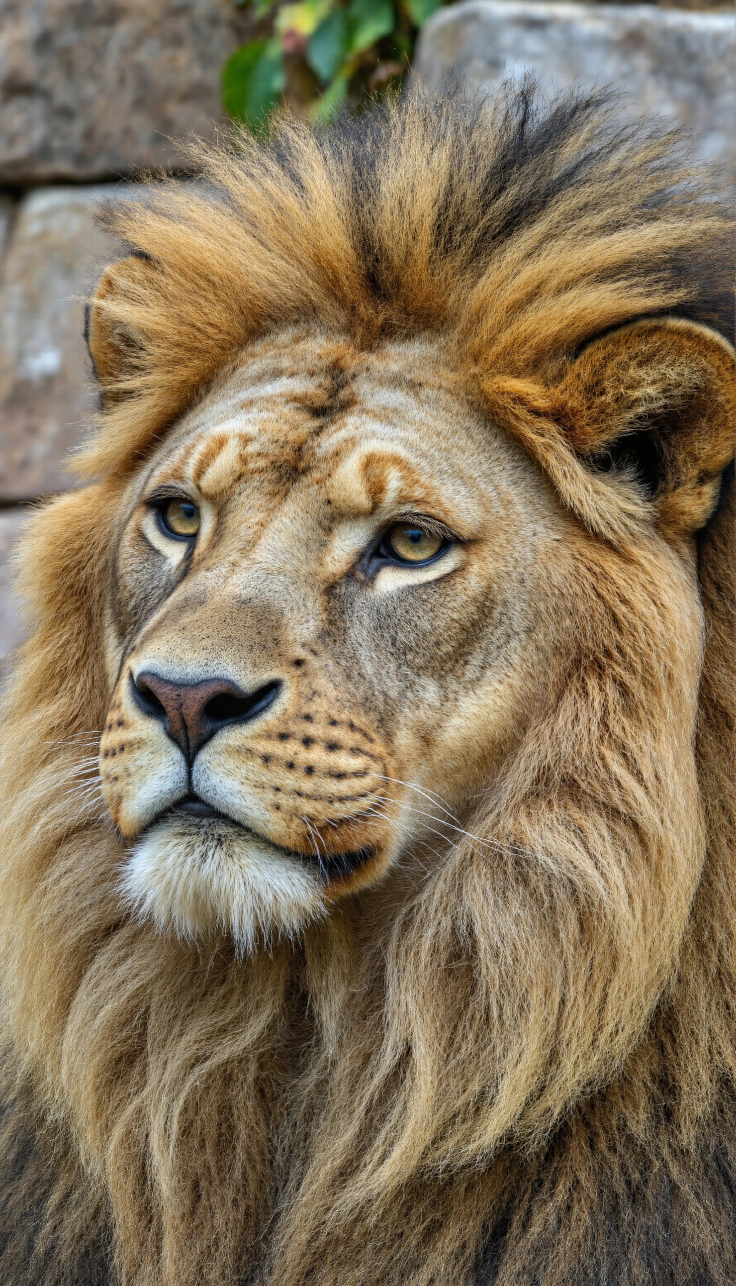 Majestic Lion's Gaze A Detailed Portrait of the King of the Jungle #40293