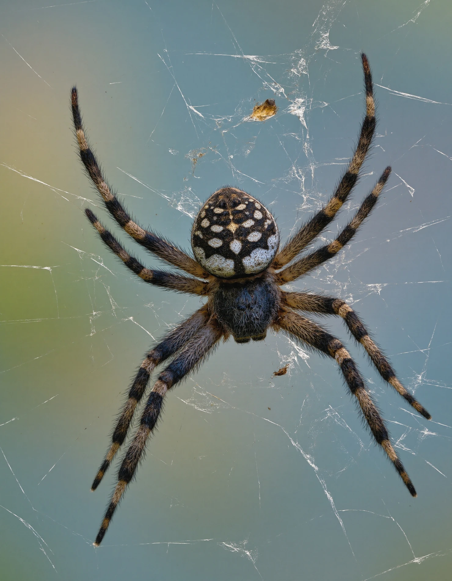 Orb-weaver spider in its web #40314