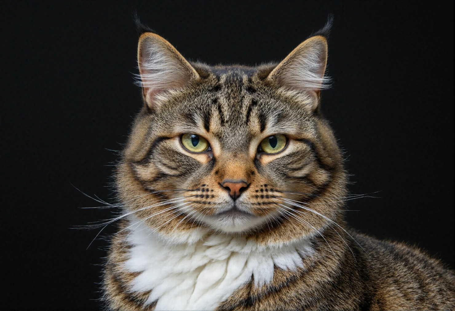Majestic Lynx Cat Portrait with Intense Gaze #40383