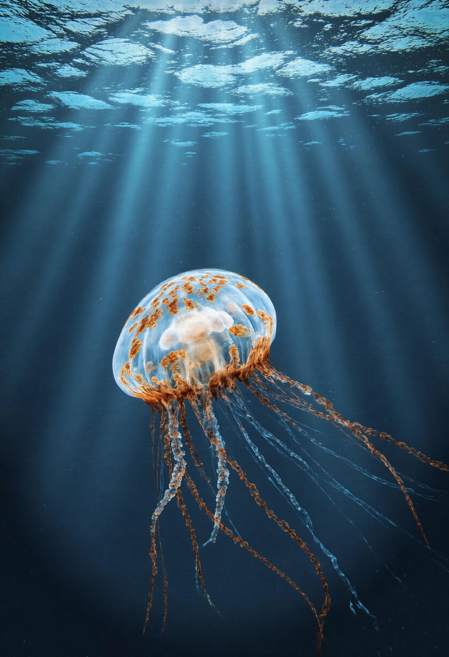 Majestic Jellyfish in the Deep Ocean #40419