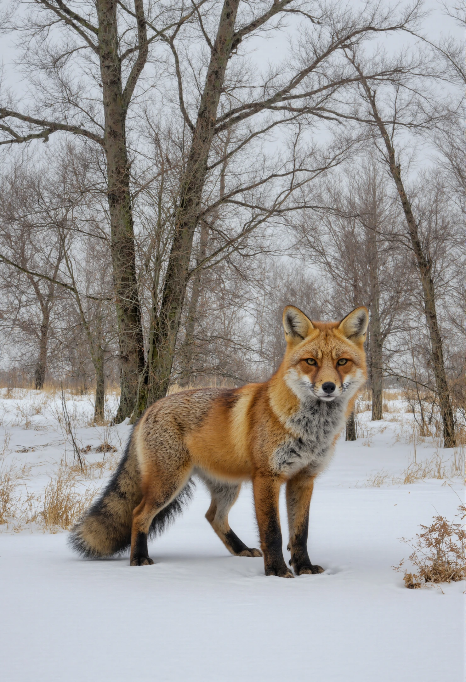 Red Fox in Snowy Forest #40445