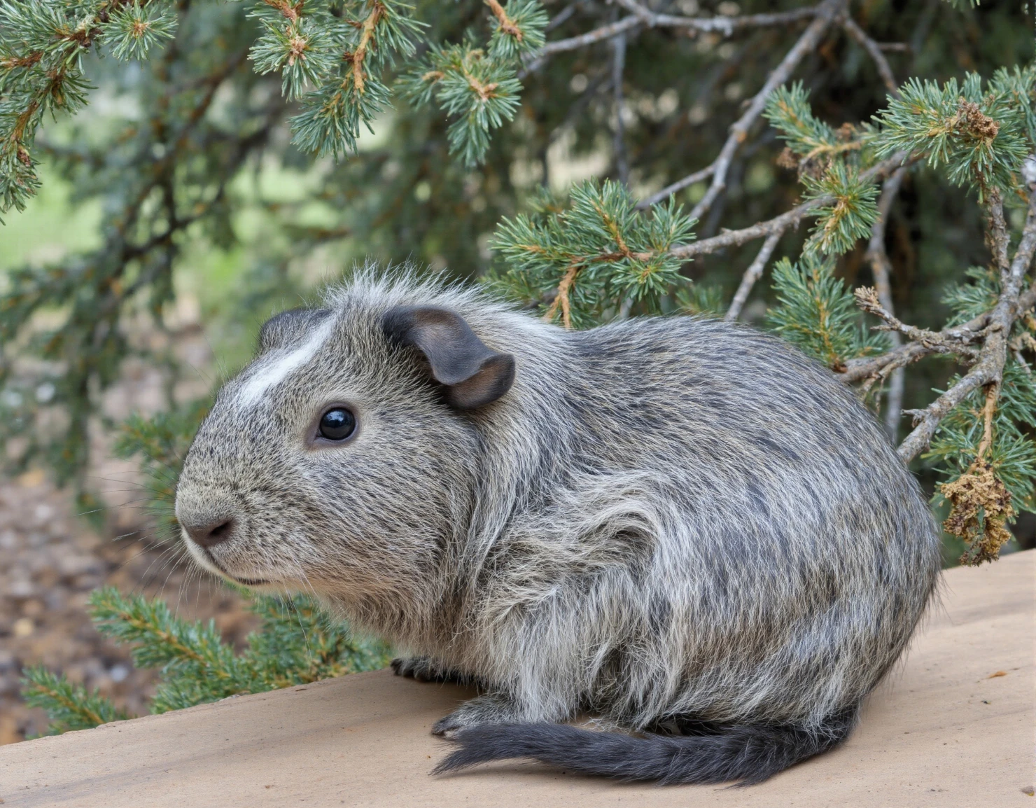 Adorable Guinea Pig Posing Outdoors #40476