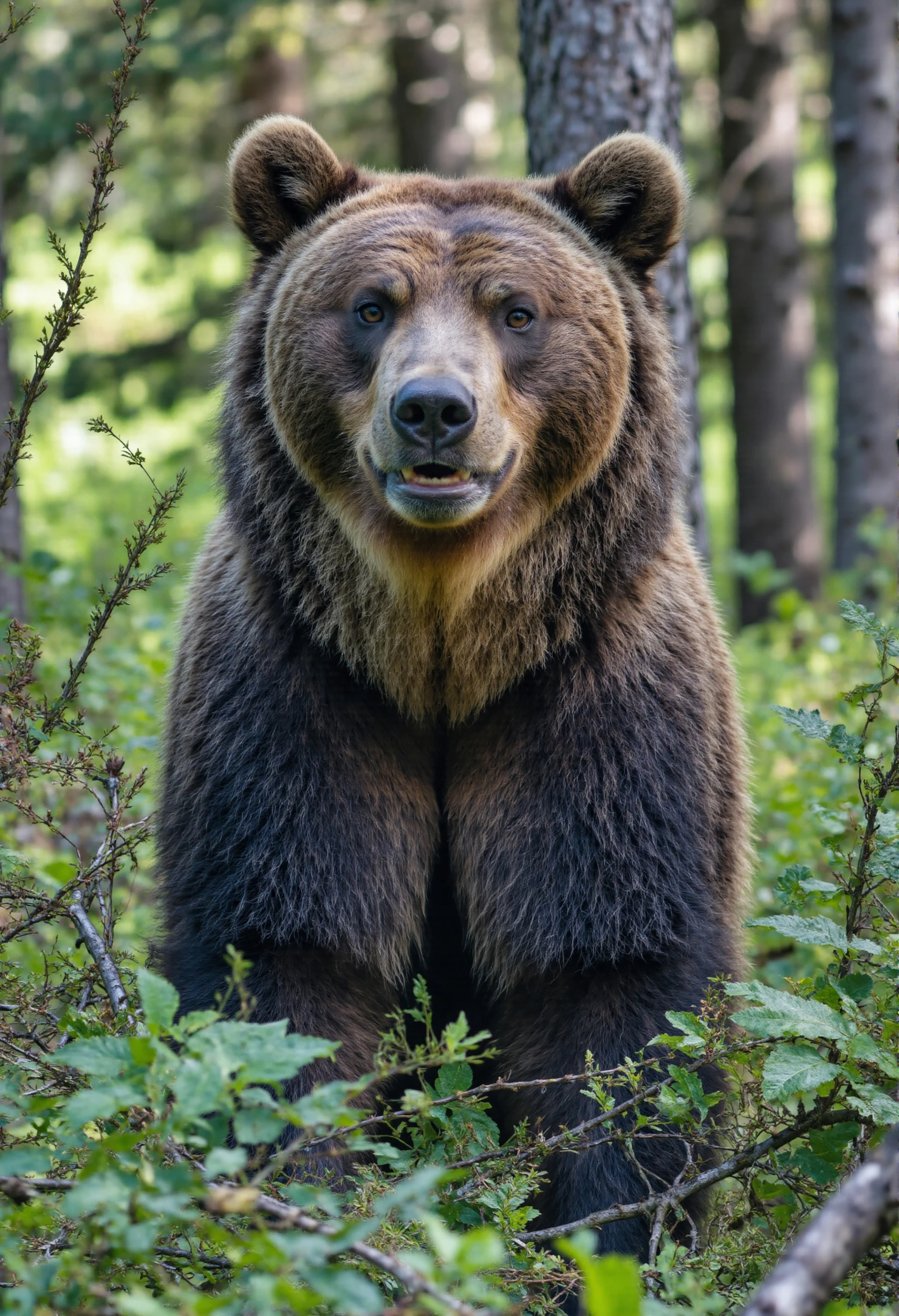 Majestic Grizzly Bear in Forest #40488