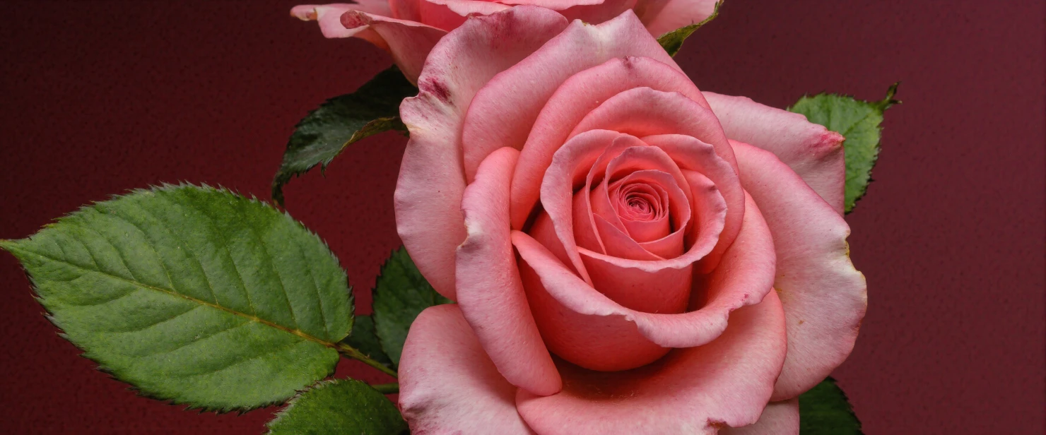 Soft Pink Rose Blooms on Dark Background #40532
