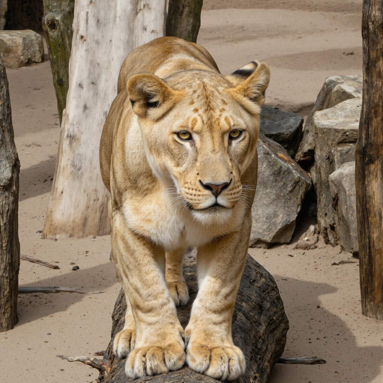 Majestic Lioness on a Log #40601
