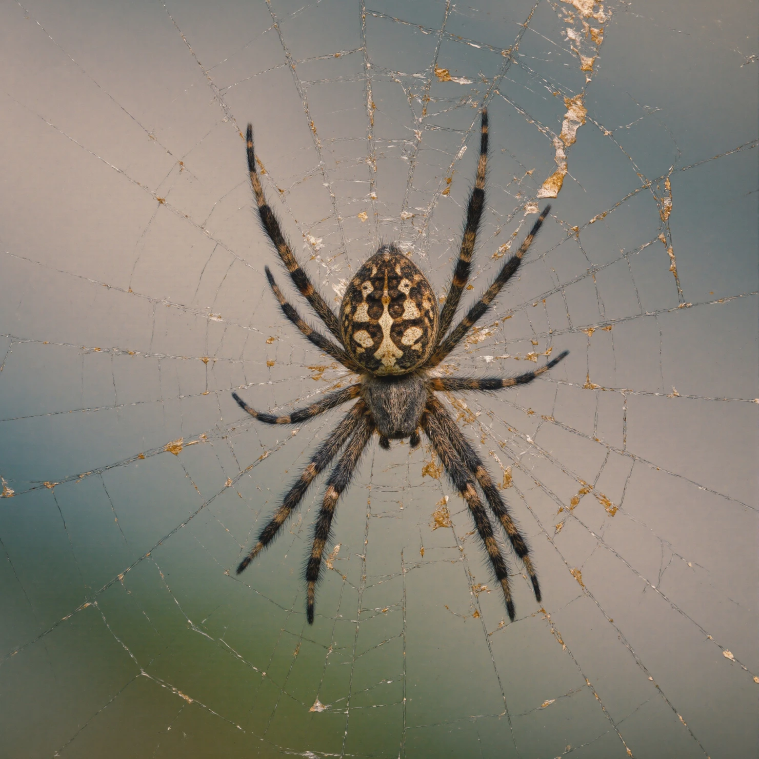Intricate Orb Weaver Spider on its Web #40664