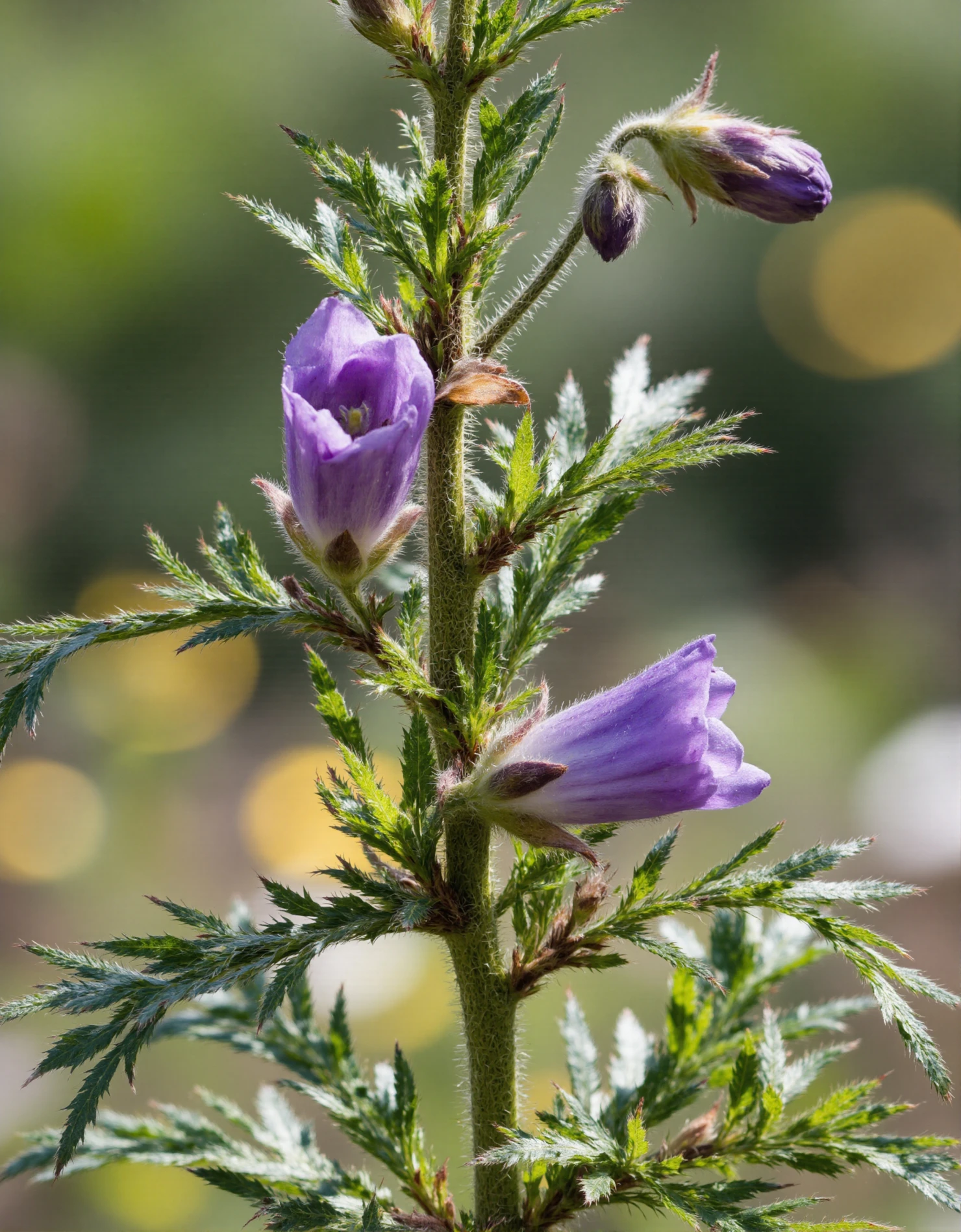 Close-up of a Purple Bellflower Plant with Green Leaves #40739