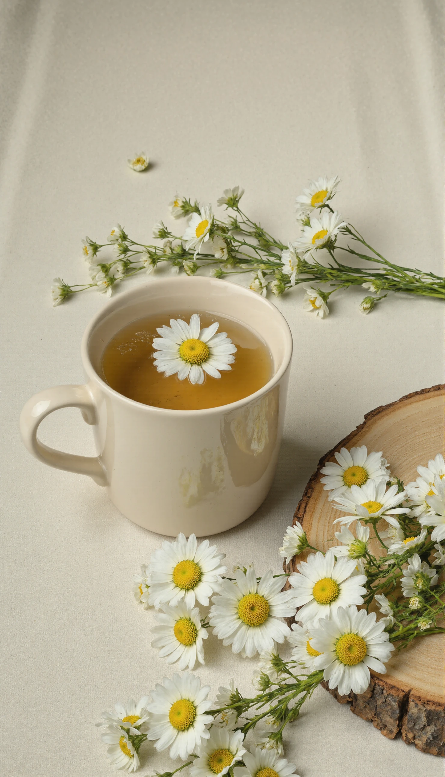 A Soothing Cup of Chamomile Tea with Fresh Flowers #40749