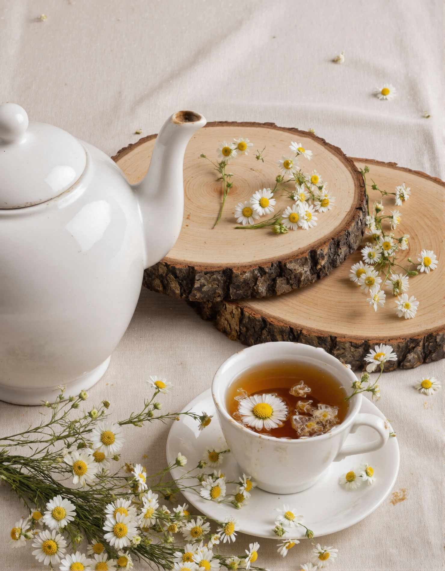 Herbal Tea Serenity with Chamomile Blossoms #40750