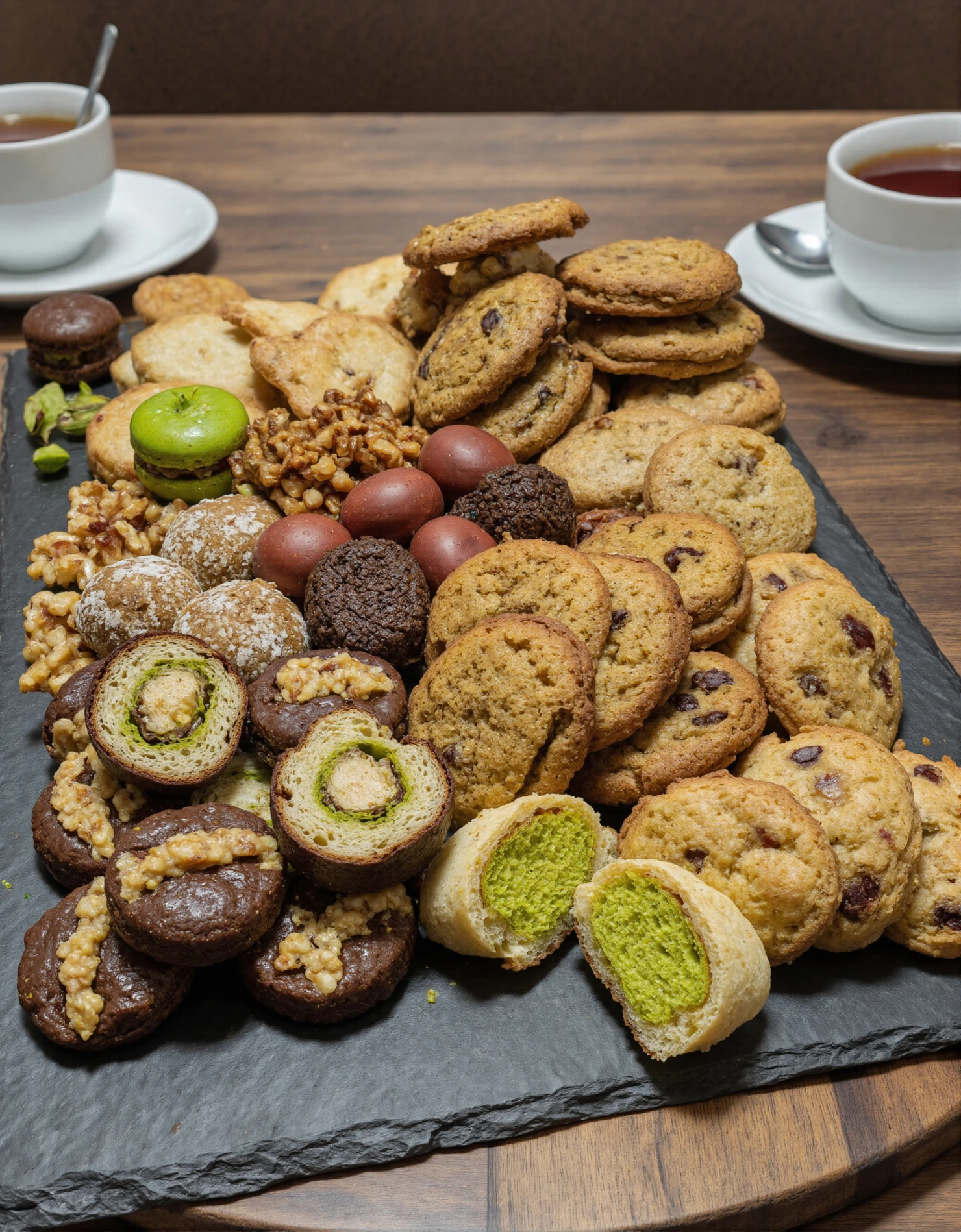 Gourmet Assortment of Cookies, Truffles, and Sweet Treats with Tea #40765