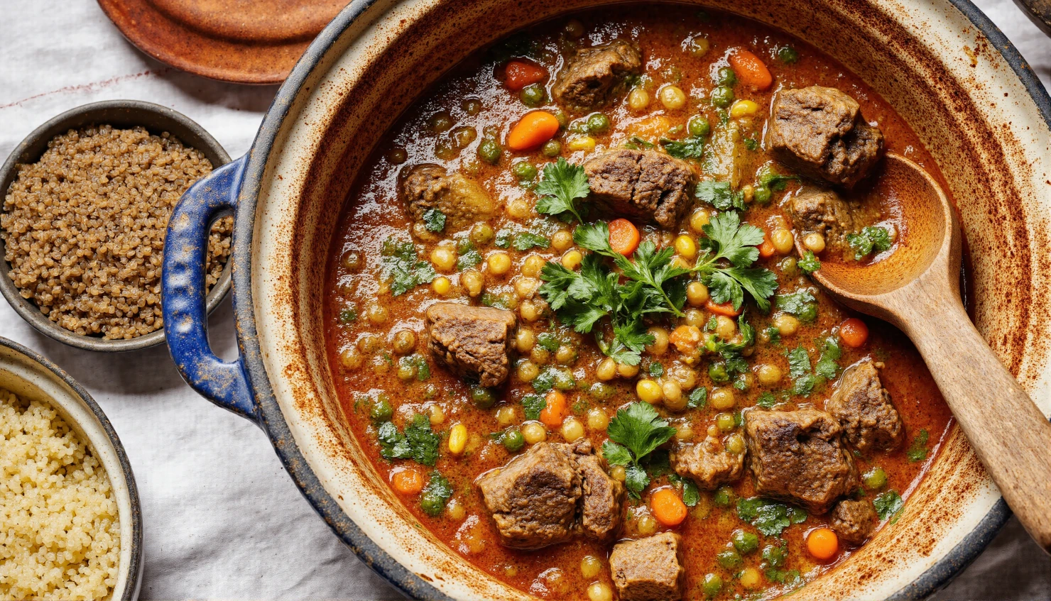 Hearty Beef and Pea Stew with Grains #40770