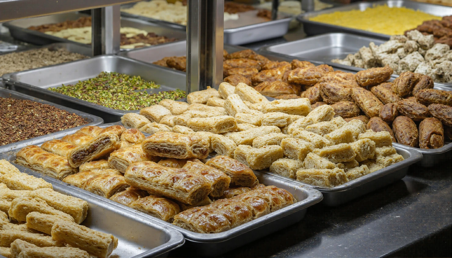 Bountiful Display of Traditional Sweet Pastries #40773