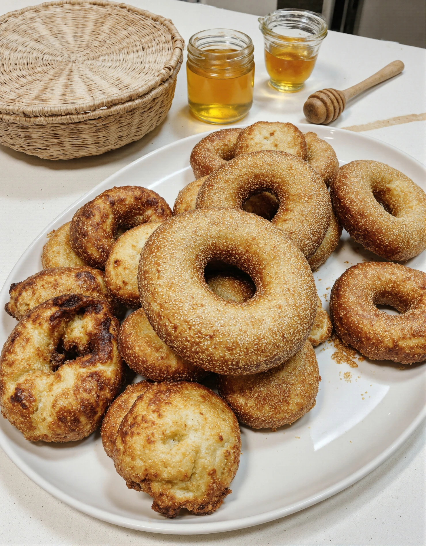 Homemade Cinnamon Sugar Doughnuts with Golden Honey #40778