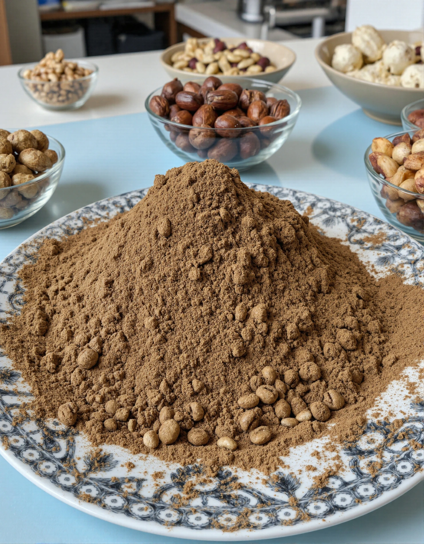 Nutritional Powder and Raw Nuts Display #40784