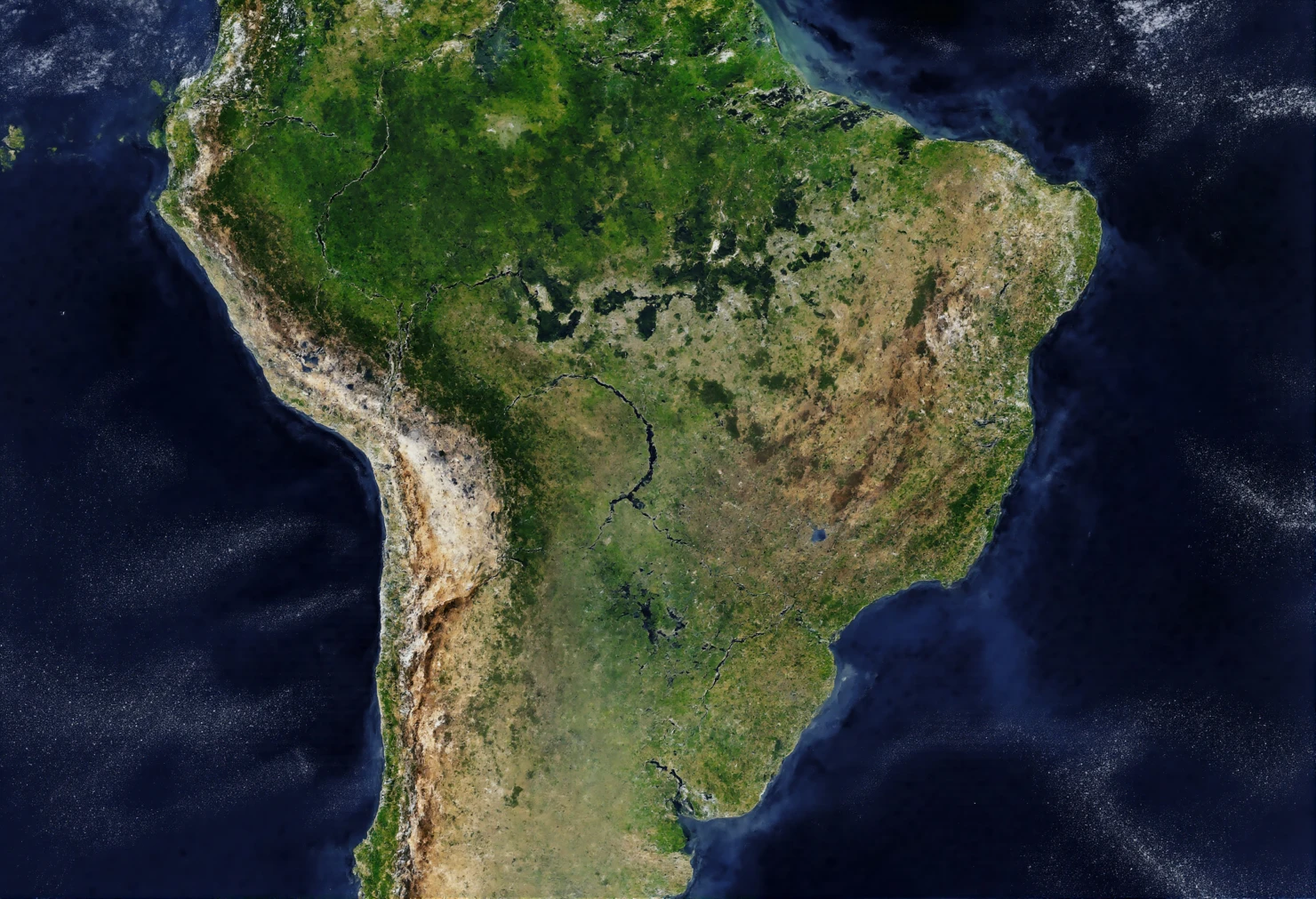 Satellite View of South America #40803