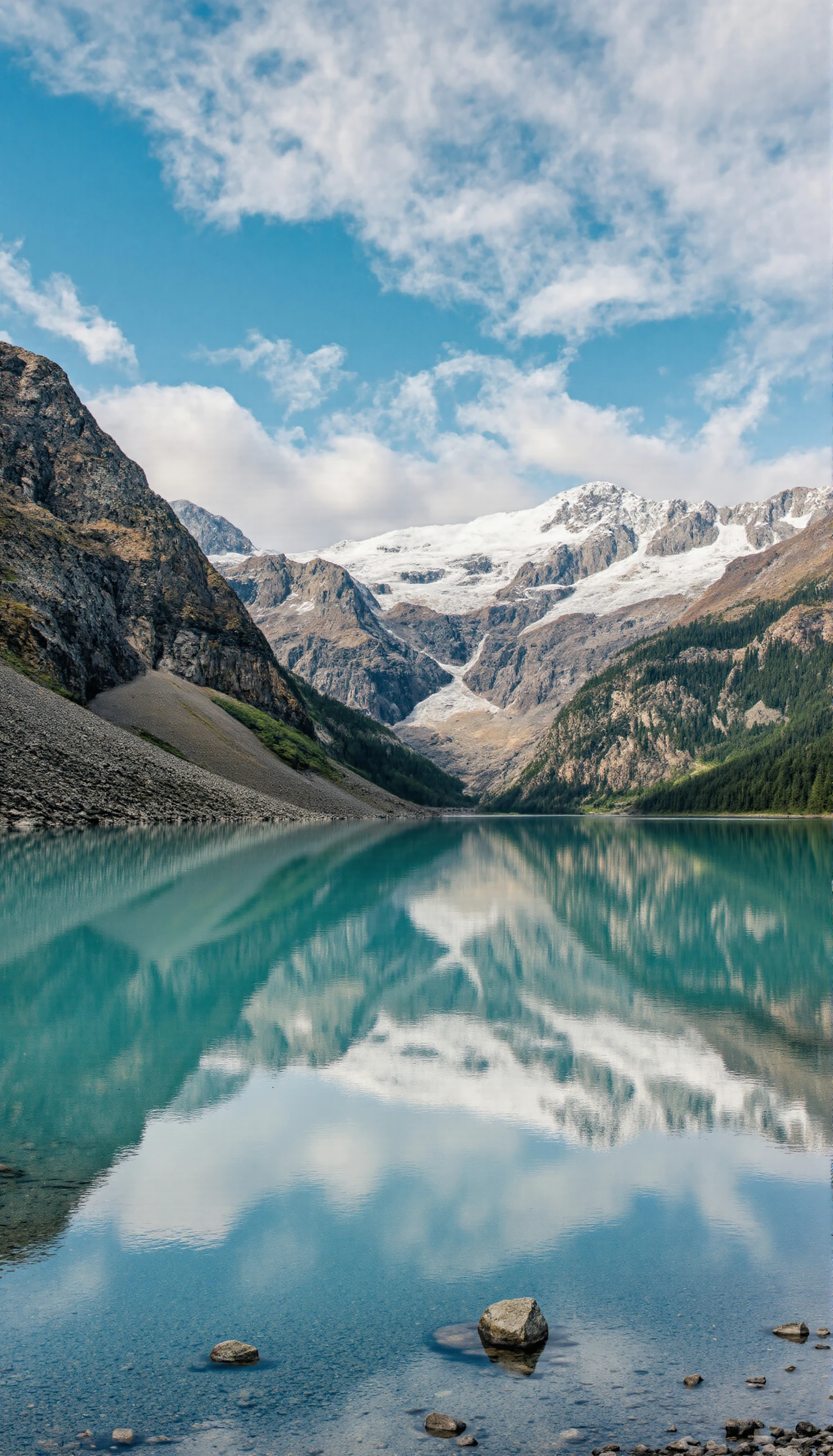 Turquoise Lake Reflection of Snow-Capped Mountains #40900