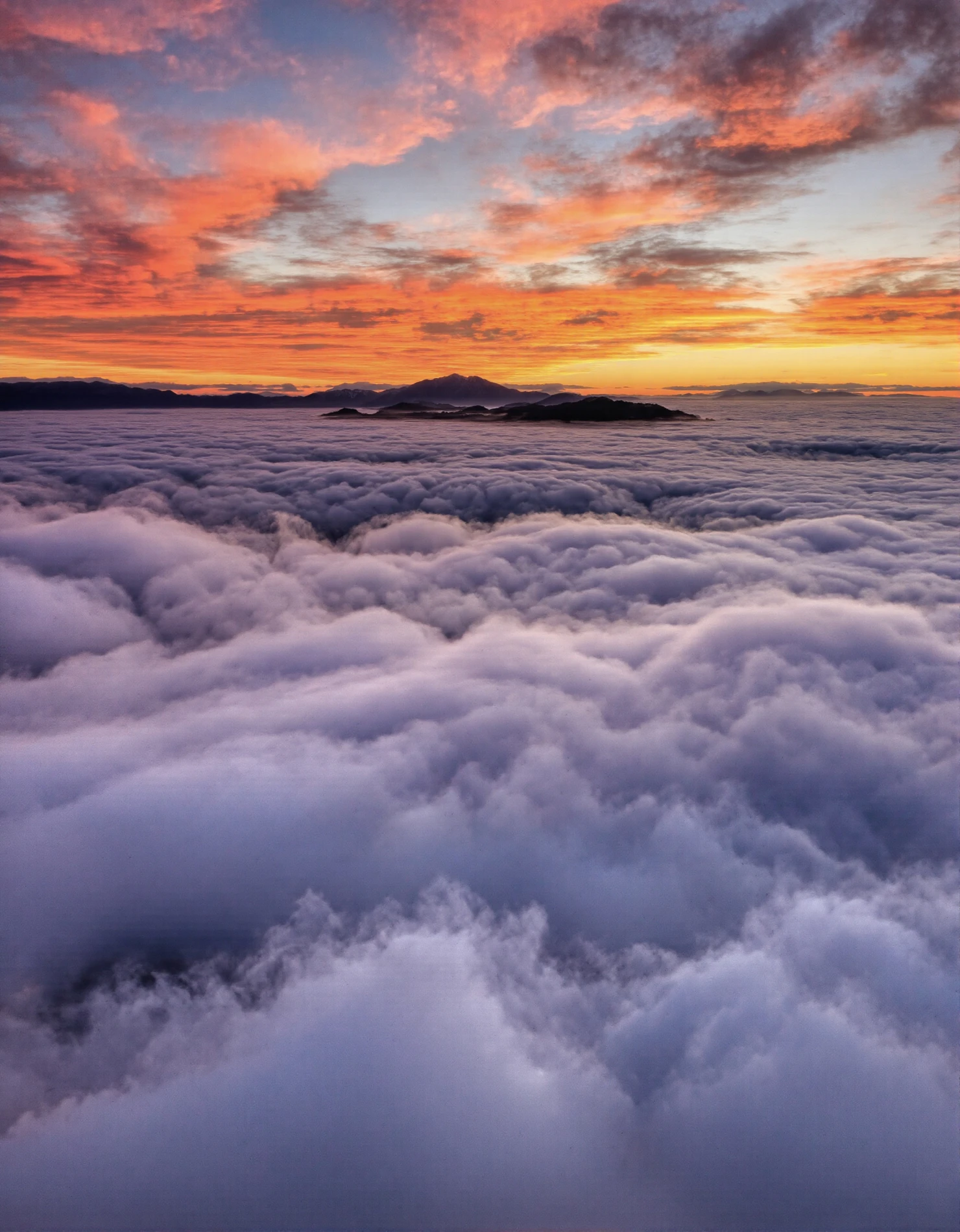 Sea of Clouds at Sunset #40912