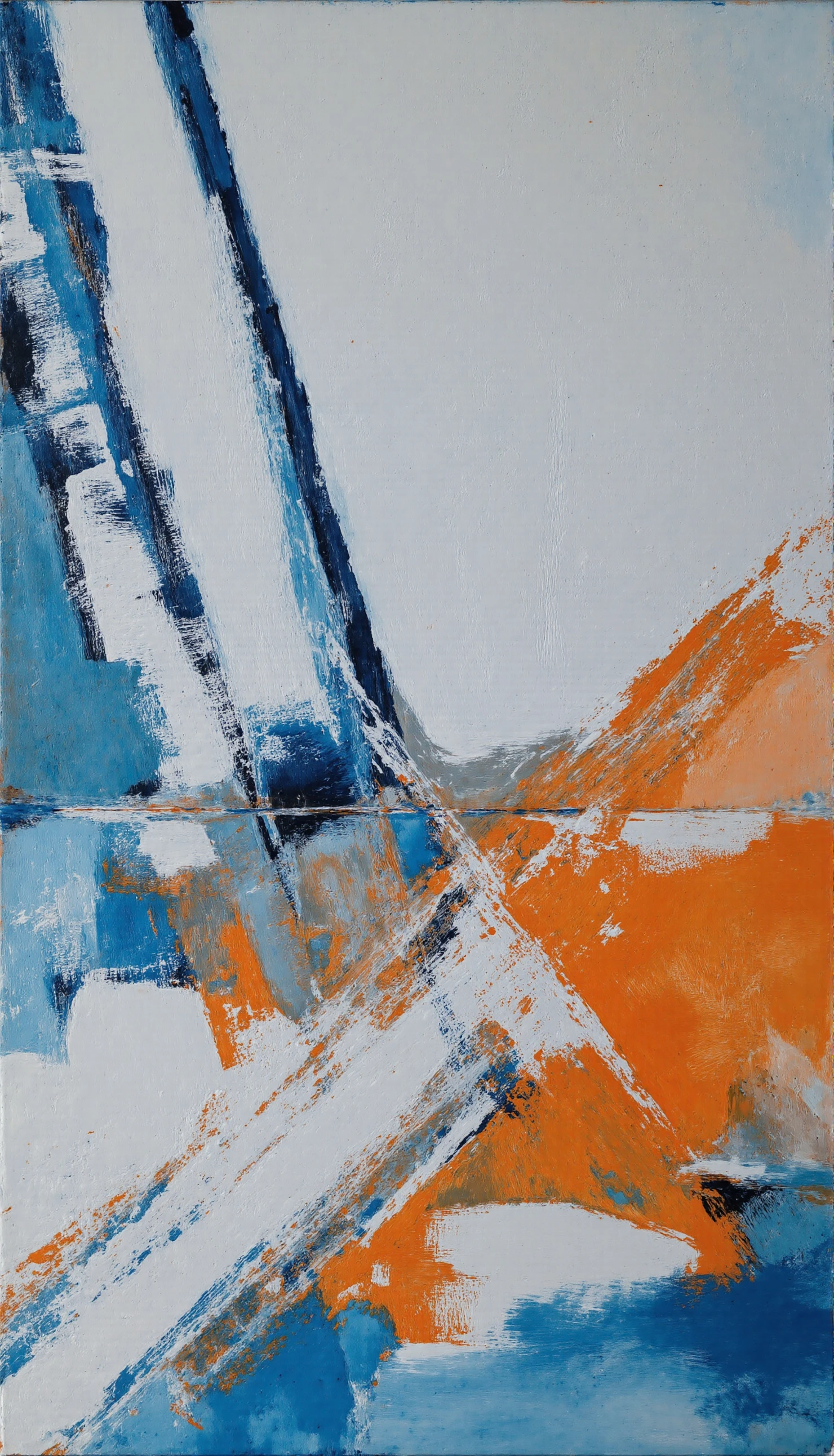 Dynamic Abstract in Blue and Orange #40961