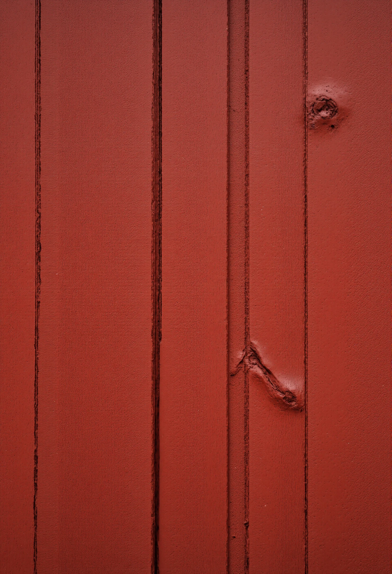 Textured Red Wooden Wall with Horizontal Lines and Knots #40993