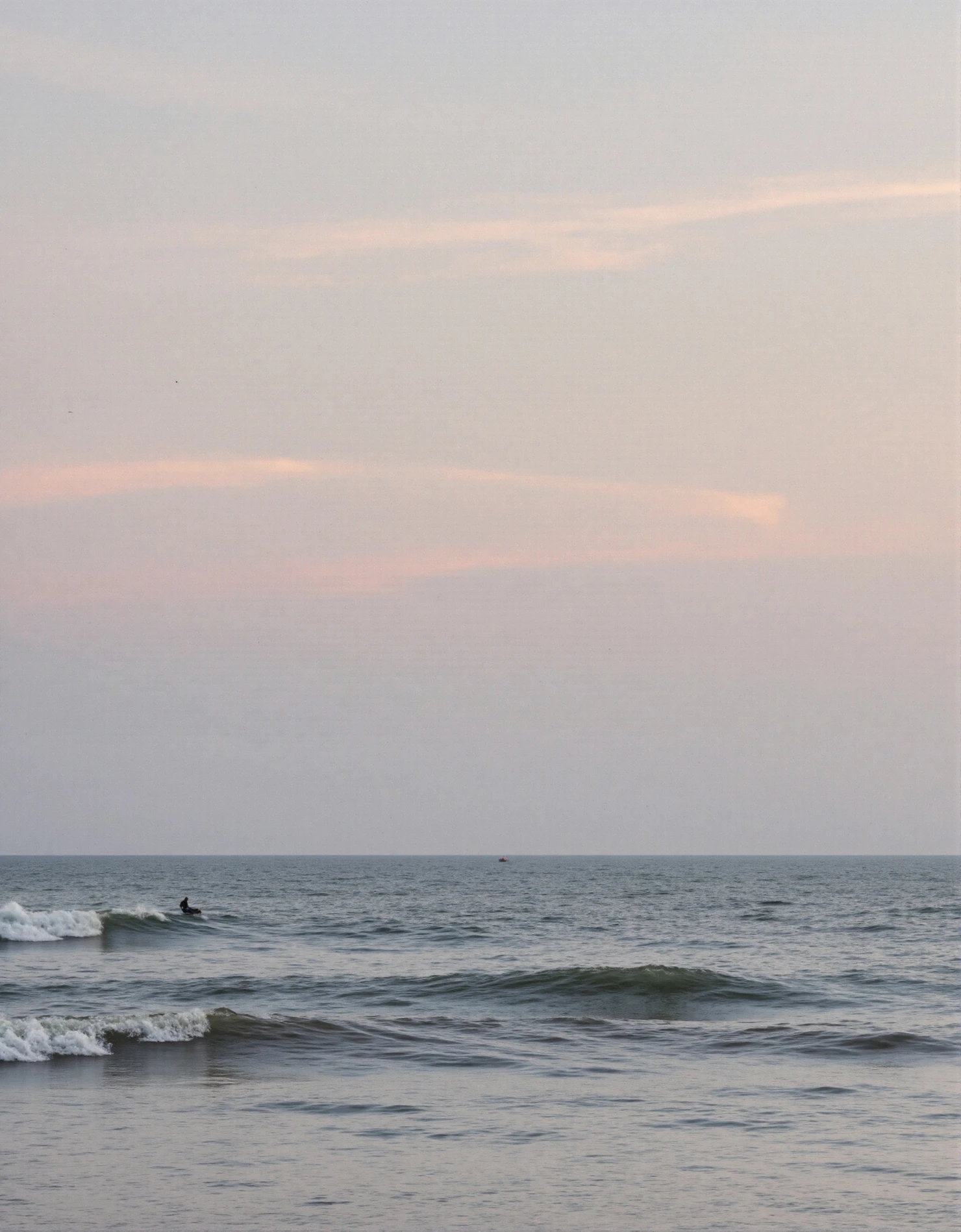 Serene Ocean Sunset with Lone Surfer #40994