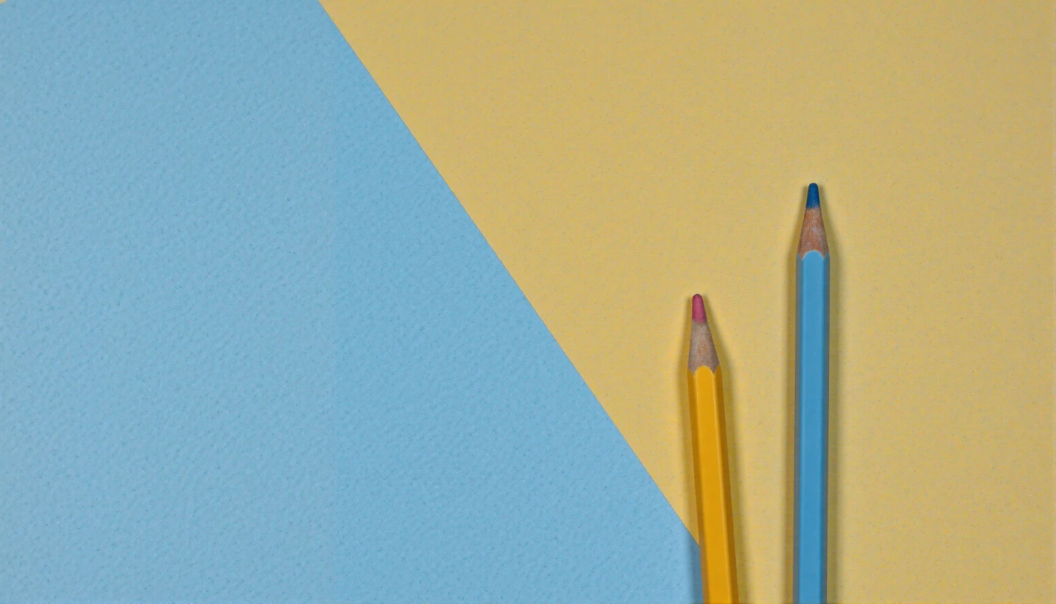 Minimalist Pencils on Dual Color Background #40998