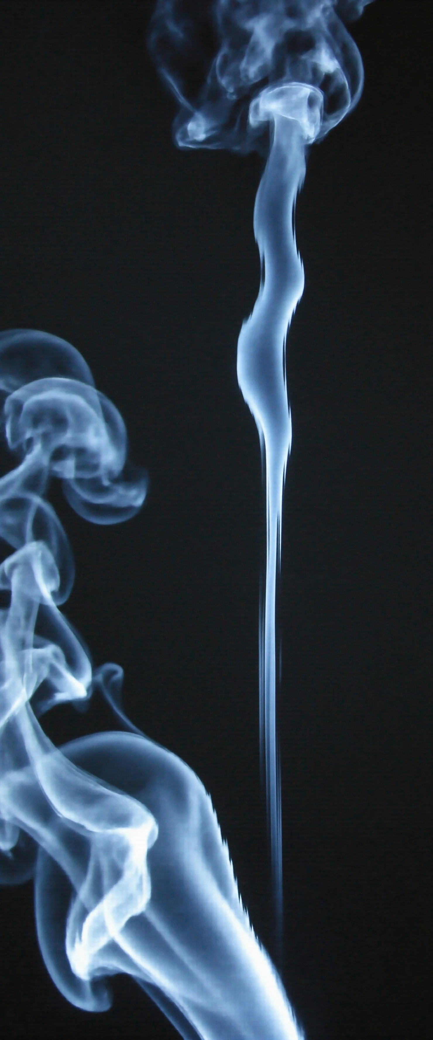 Ethereal Blue Smoke Plumes on Dark Background #41002