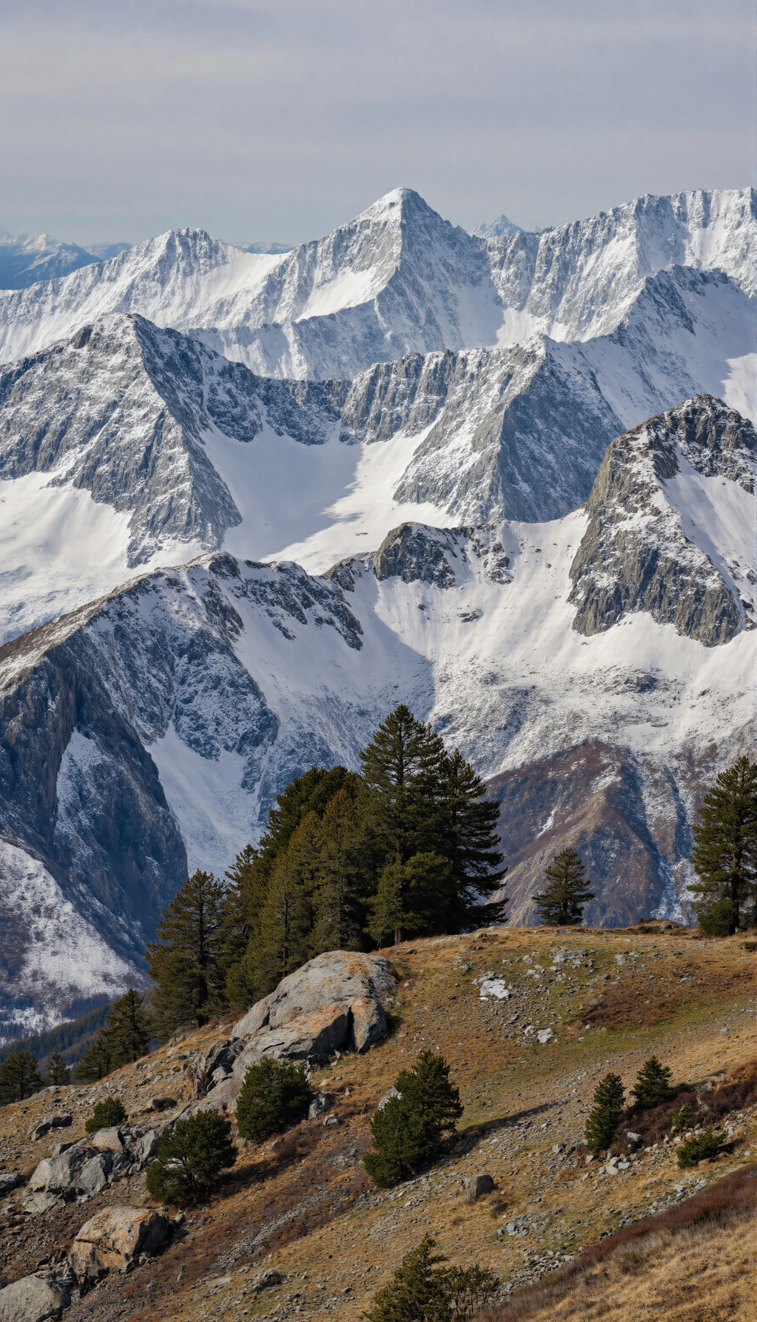 Majestic Snow-Capped Mountains and Alpine Forest #41067