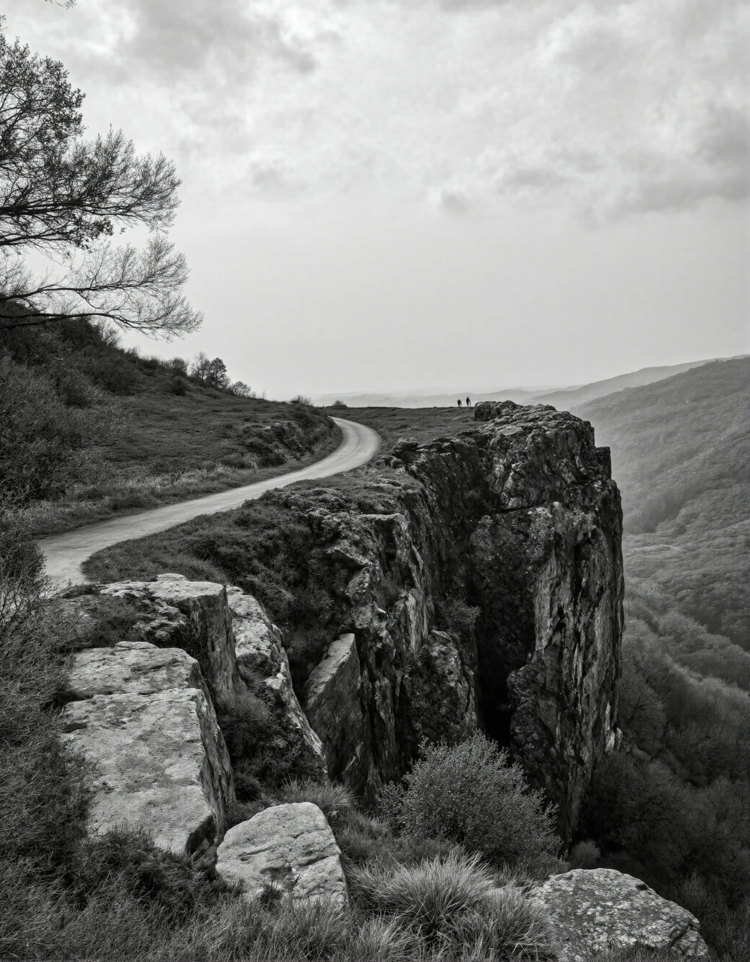 Winding Mountain Road on a Dramatic Cliff Edge #41116
